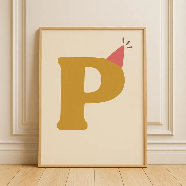 Personalized Letter Print For Kids Room Party Hat
