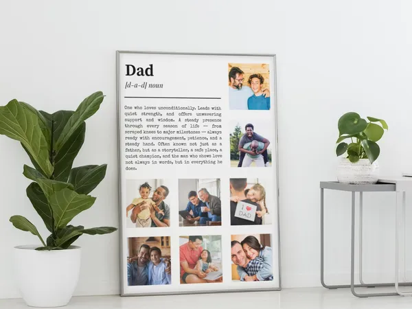 Personalised Dad Photo Collage, Fathers Day Gift