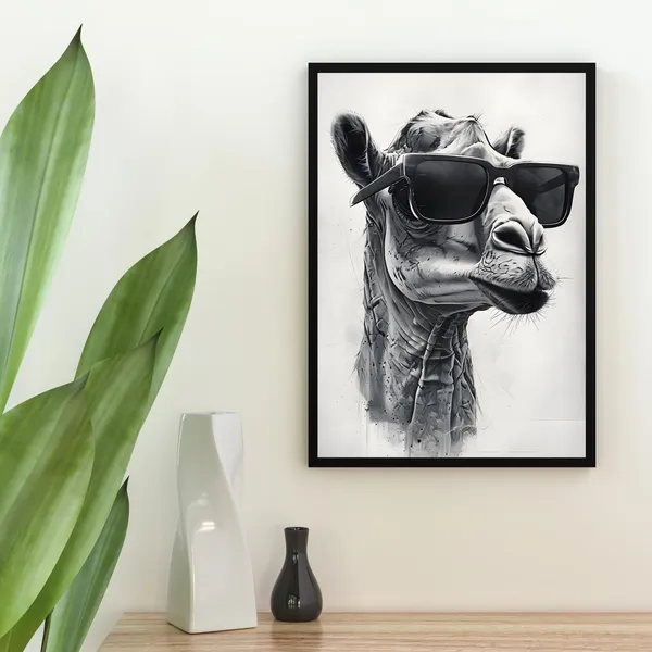 Funny Camel Animal Poster Print