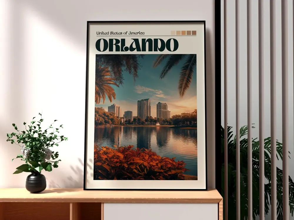 Orlando Travel Poster, Florida State Theme Park