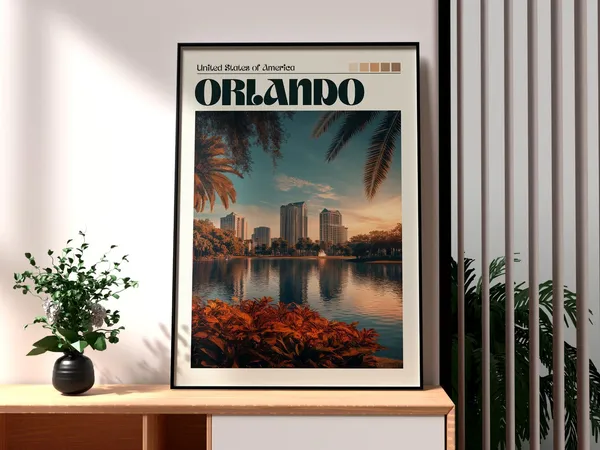 Orlando Travel Poster, Florida State Theme Park