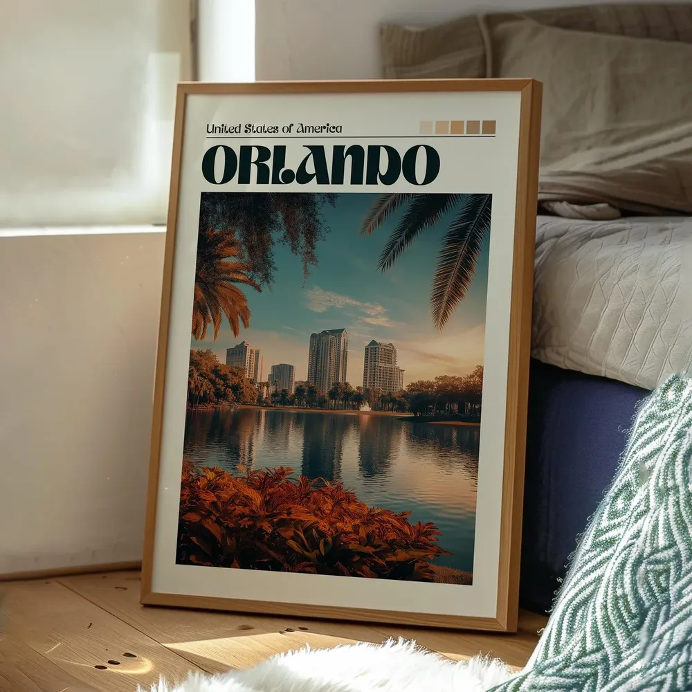 Orlando Travel Poster, Florida State Theme Park - Image 3