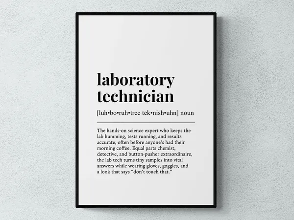Laboratory Technician Funny Definition Art Print