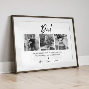 Custom Dad Gift Personalised Father Photo Print