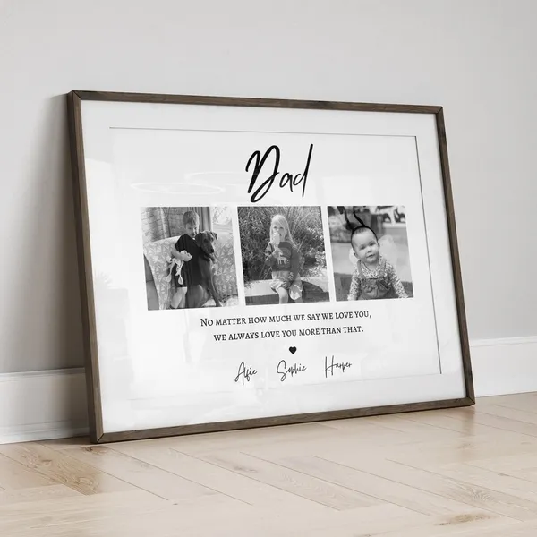 Custom Dad Gift Personalised Father Photo Print