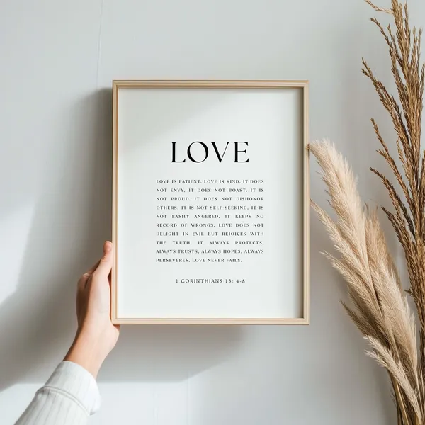 1 Corinthians 1348 Love Never Fails Art Print
