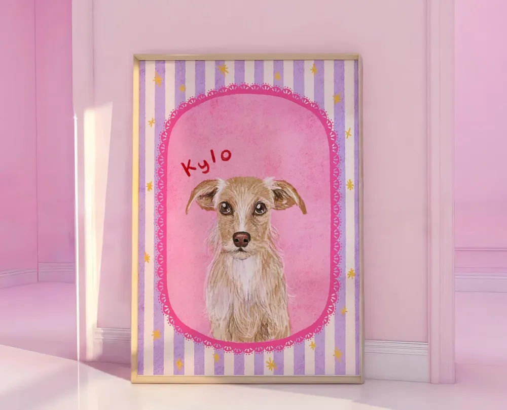 Custom Badly Drawn Pet Portrait Poster for Cat Lovers - Image 2