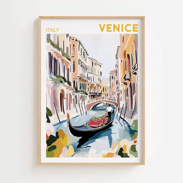 Venice Venezia Italy Watercolor Travel Poster