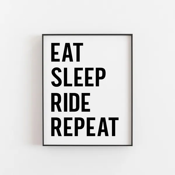 BMX Eat Sleep Ride Repeat Motocross Art Print