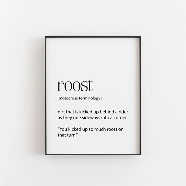 Motocross Roost Definition Wall Art Print