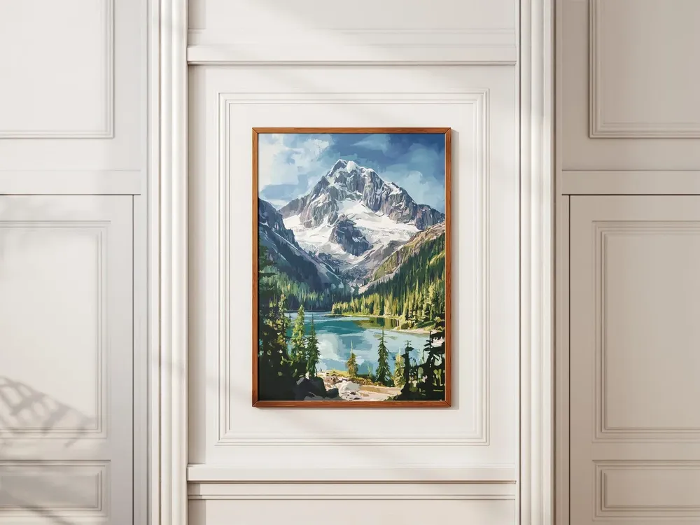 North Cascades National Park Travel Poster, Washington State - Image 2