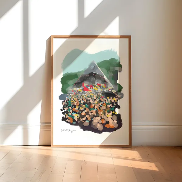 Glastonbury Music Festival Art Print