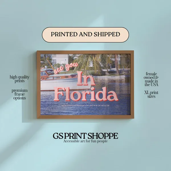 See You In Florida Horizontal Art Print