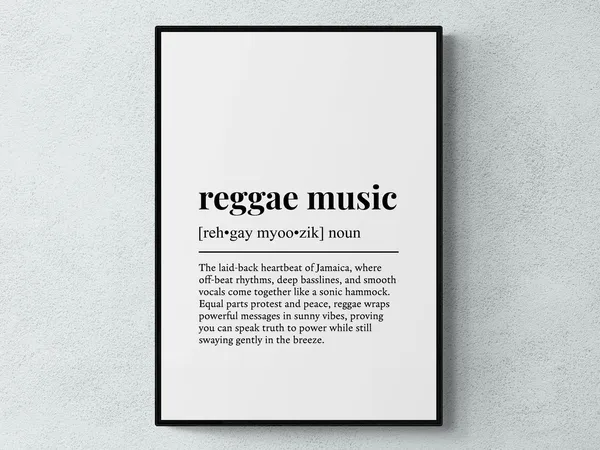 Reggae Music Funny Definition Art Print