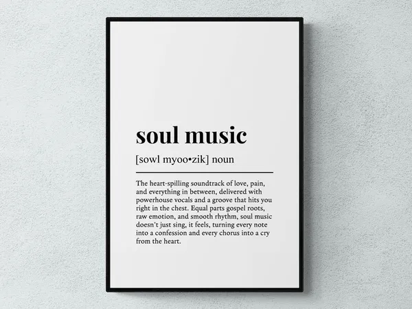 Soul Music Funny Definition Art Print