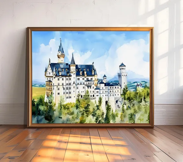 Neuschwanstein Castle Fairytale Wall Art Print