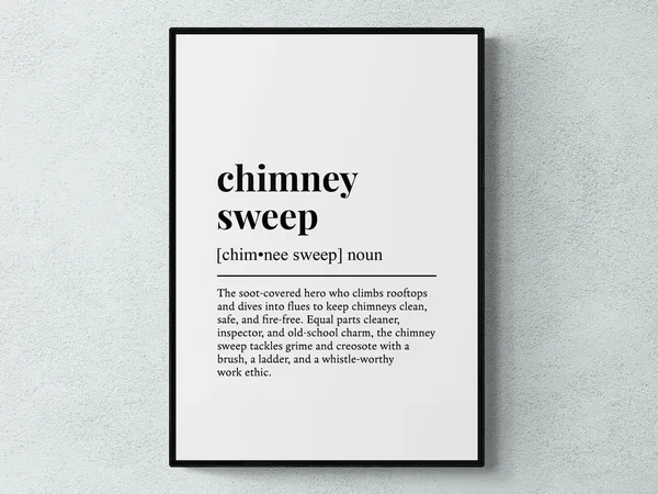 Chimney Sweep Funny Definition Job Gift Art Print