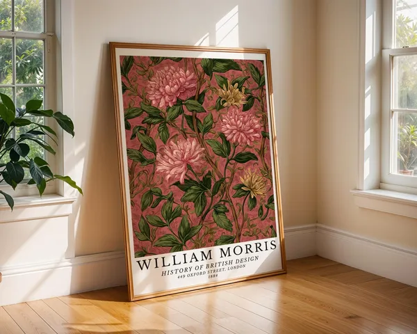 Vintage Floral Botanical Print, William Morris Inspired