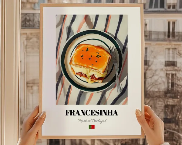 Francesinha Portuguese Food Art Print, Cuisine Poster