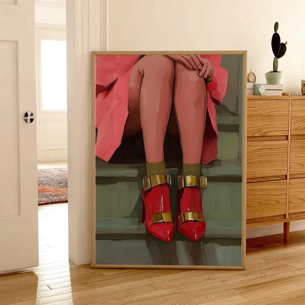 Fashion Shoes Wall Art Print, Dressing Room Decor