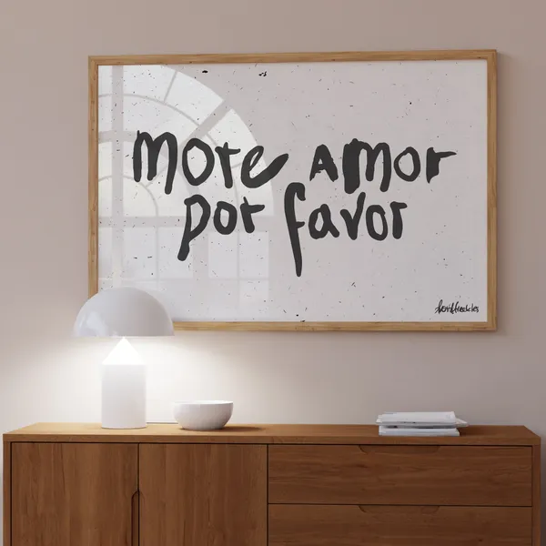 More Amor Por Favor Spanish Typography Art Print