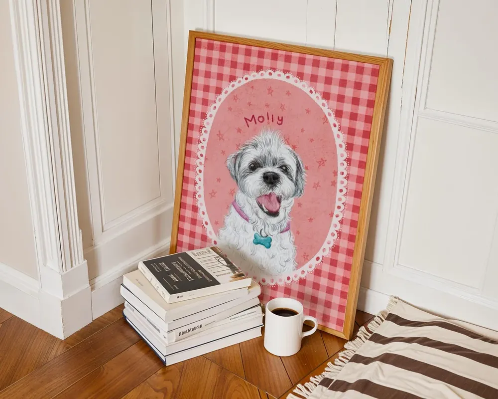 Badly Drawn Dog Personalized Pet Portrait Poster - Image 2