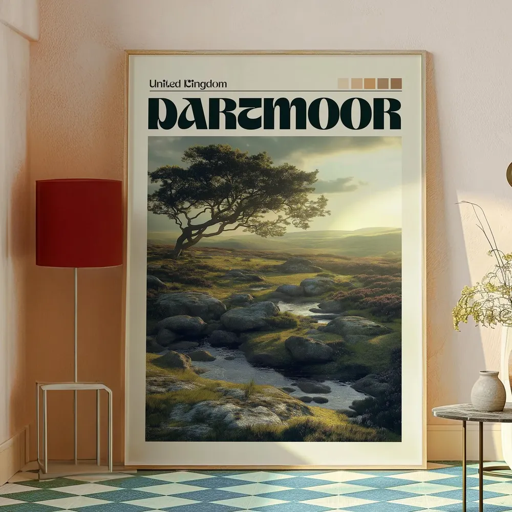 Dartmoor National Park Travel Poster, England Nature - Image 2