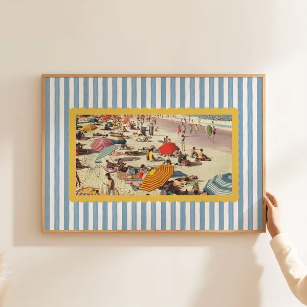 Vintage Beach Coastal Granddaughter Art Print
