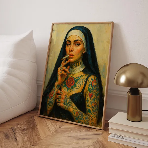 Tattooed Nun Classic Travel Poster