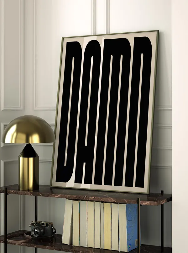Big Bold Words Damn Modern Typography Poster
