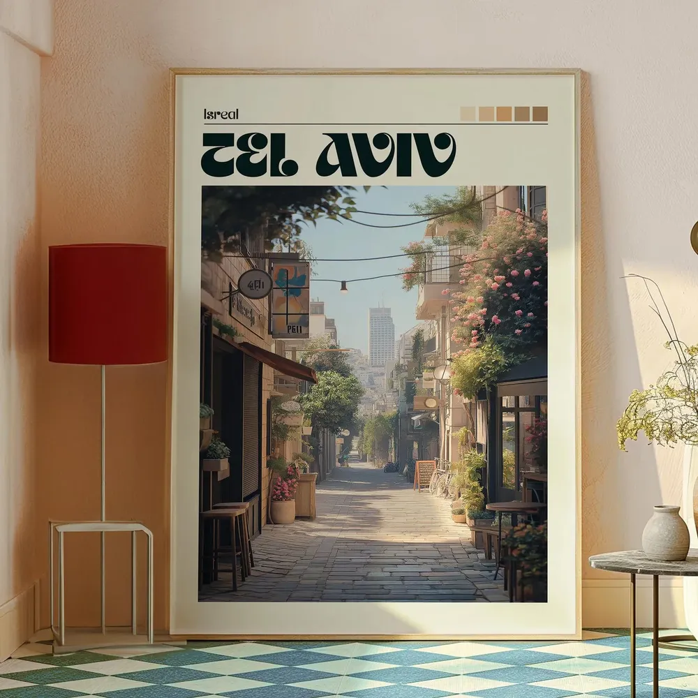 Tel Aviv Travel Poster, Israel Wall Art - Image 2
