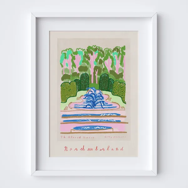 The Alnwick Garden Grand Cascade Fountain Art Print