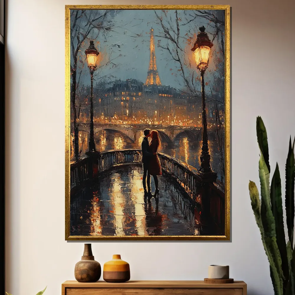 Romantic Couple Contemporary Travel Poster
