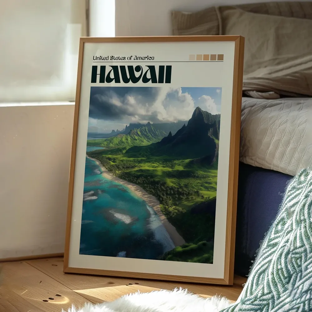 Hawaii Print Wall Art, Big Island Travel Poster - Image 3