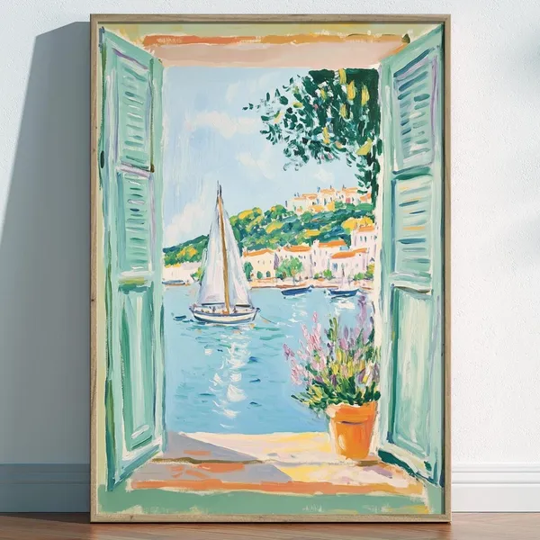 Open Window Matisse Fauvism French Riviera Travel Poster