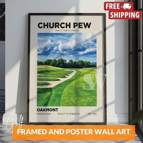 Church Pews Traditional Travel Poster