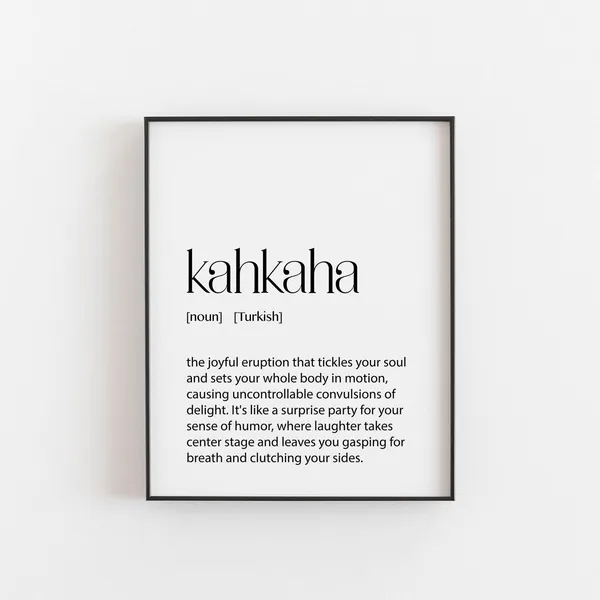 Kahkaha Motivational Poster, Turkish Arabic Gift