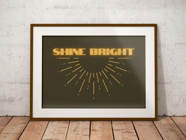 Shine Bright Motivational Quote Art Print