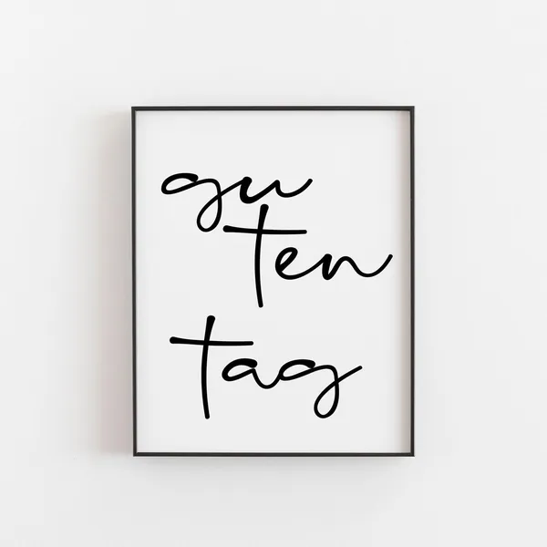 Guten Tag German Greeting Art Print