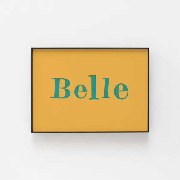 Belle French Word Print, Minimalist Typography Poster