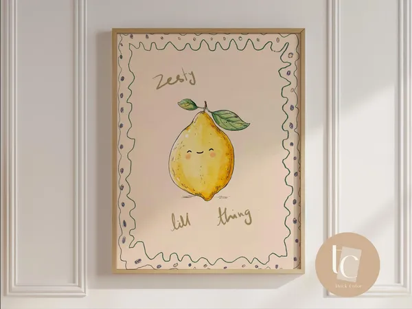 Zesty Little Thing Fruit Nursery Quote Art Print