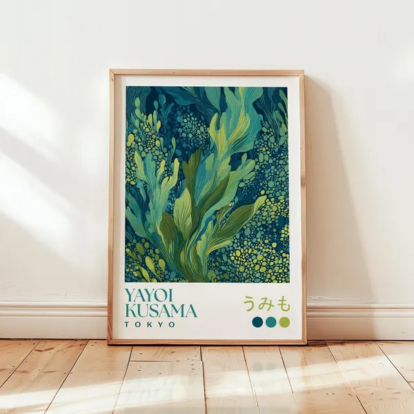 Yayoi Kusama Seaweed Japanese Abstract Art Print