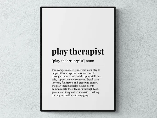 Play Therapist Funny Definition Art Print