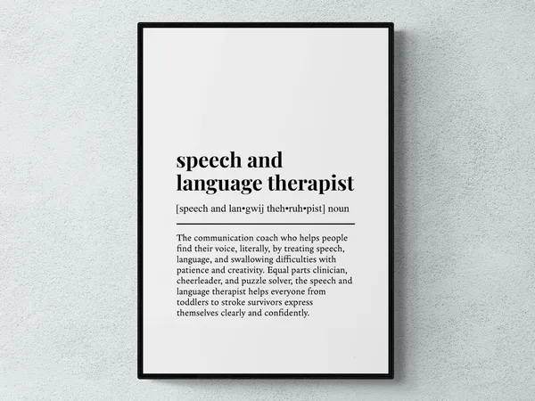 Speech And Language Therapist Funny Definition Art Print