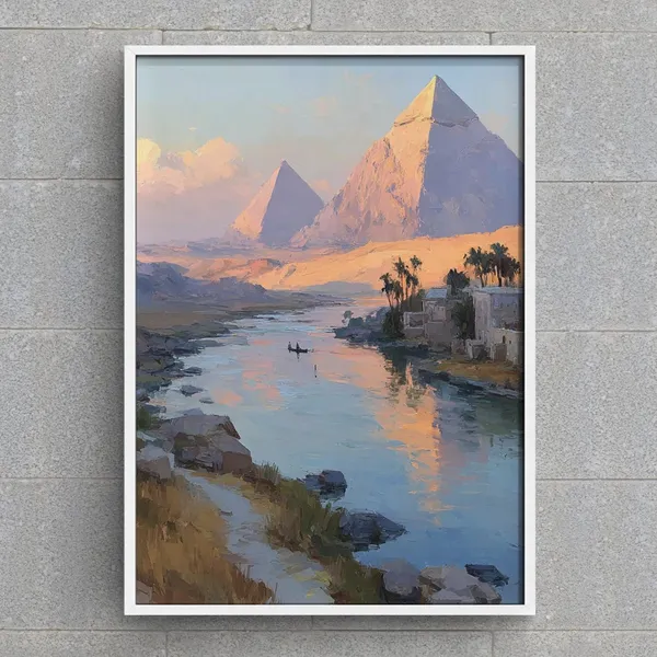 Ancient Egypt Wall Art Painting, Home Decor Print