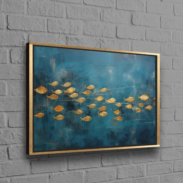 Blue Fish Animal Art Print, Wedding Decor