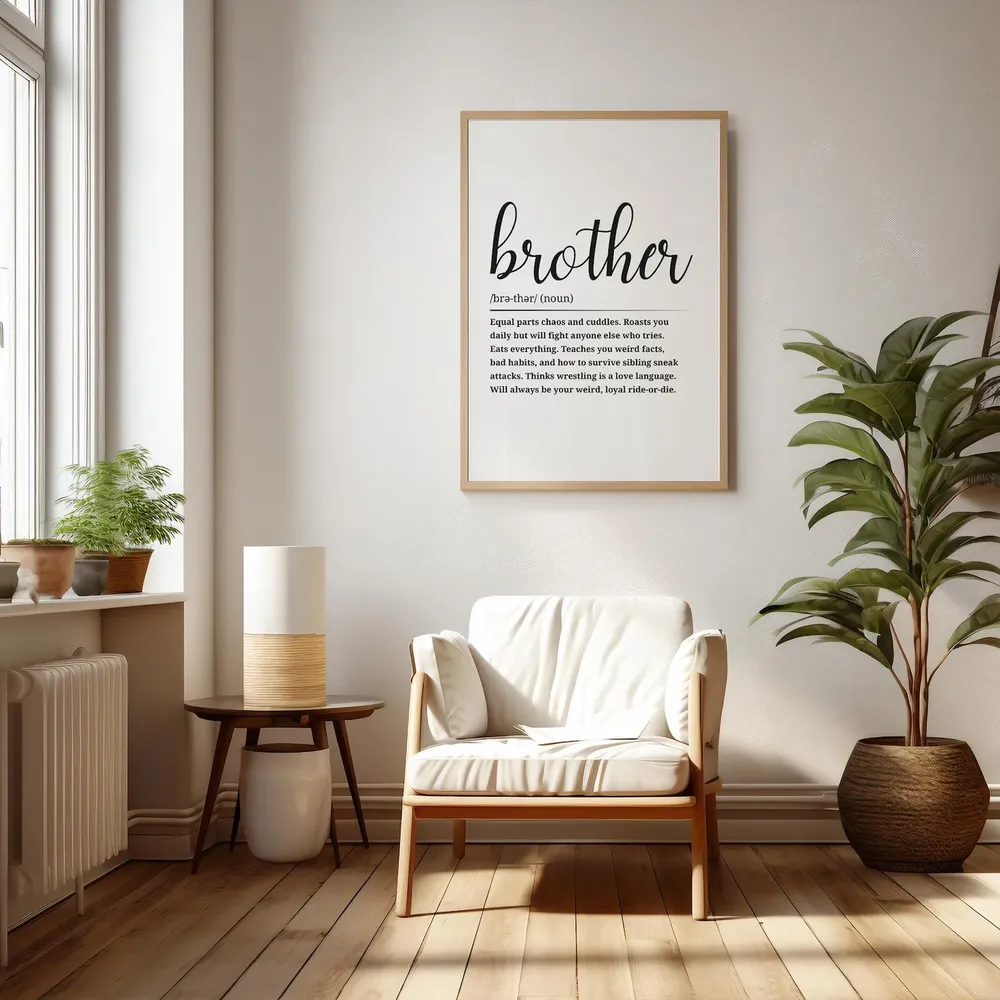 Brother Definition Poster, Funny Wall Art for Guys - Image 4