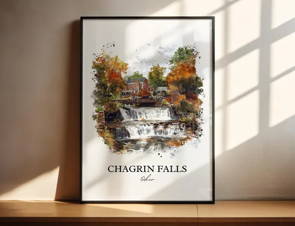 Chagrin Falls, OH Travel Poster, Cuyahoga County