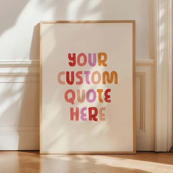 Custom Text Print, Personalised Typography Art