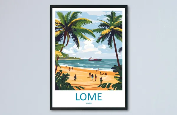 Lome Travel Poster, Togo City and Coast
